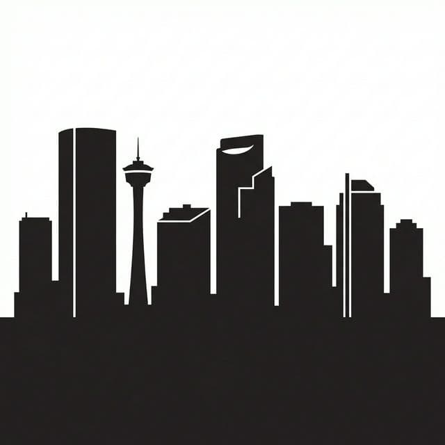 Calgary Skyline silhouette