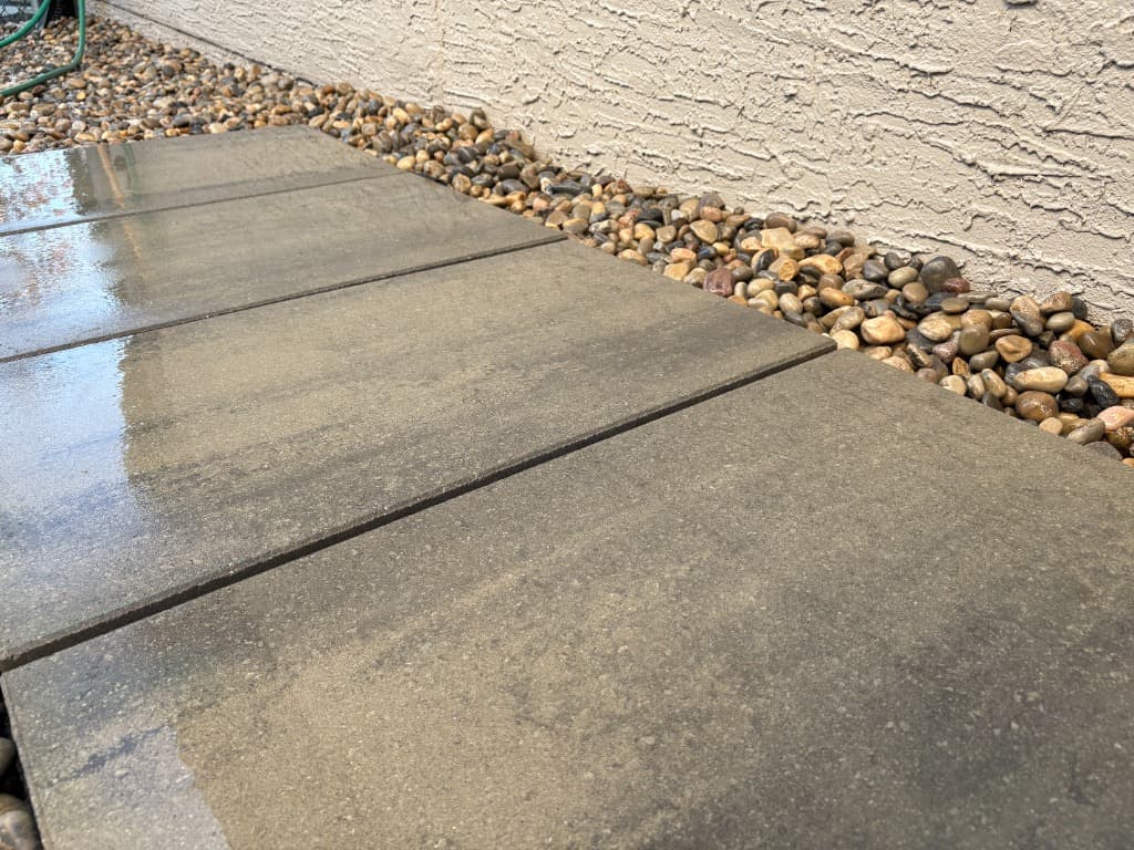 Close up of the new Techo-Bloc pavers